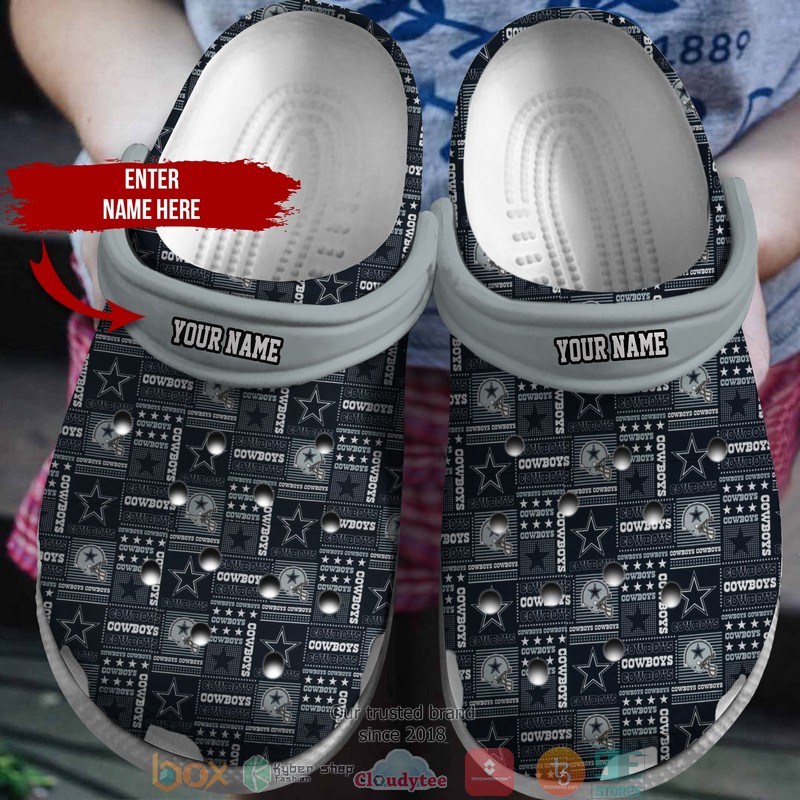 Dallas Cowboys NFL Sport Crocs Crocband Clogs Shoes Comfortable For Men Women and Kids