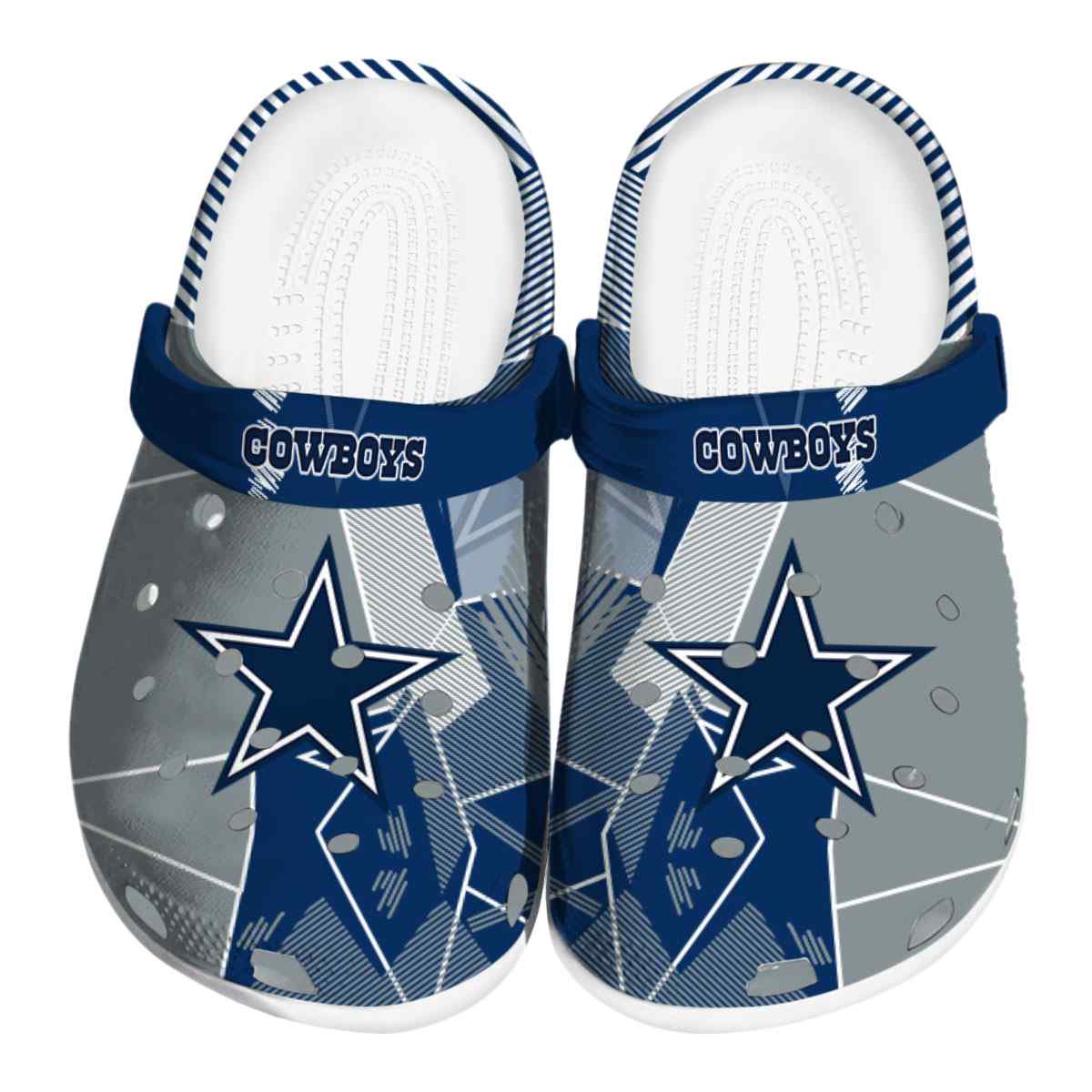 Dallas Cowboys NFL Sport Crocs Crocband Clogs Shoes Comfortable For Men Women and Kids