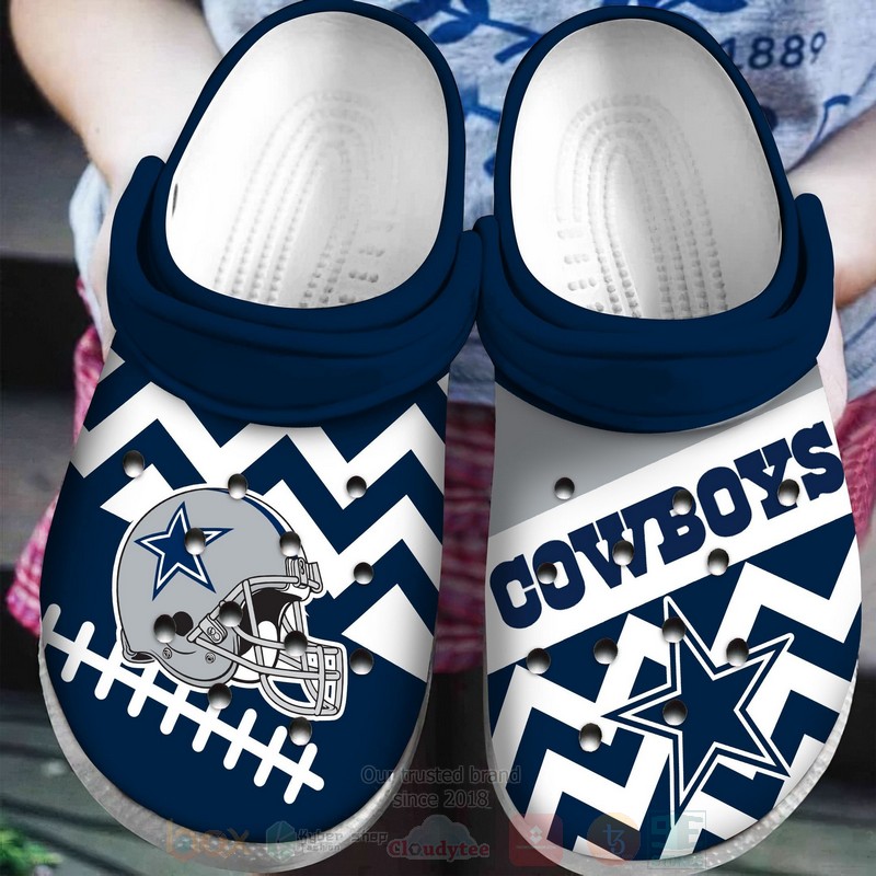 Dallas Cowboys NFL Sport Crocs Crocband Clogs Shoes Comfortable For Men Women and Kids