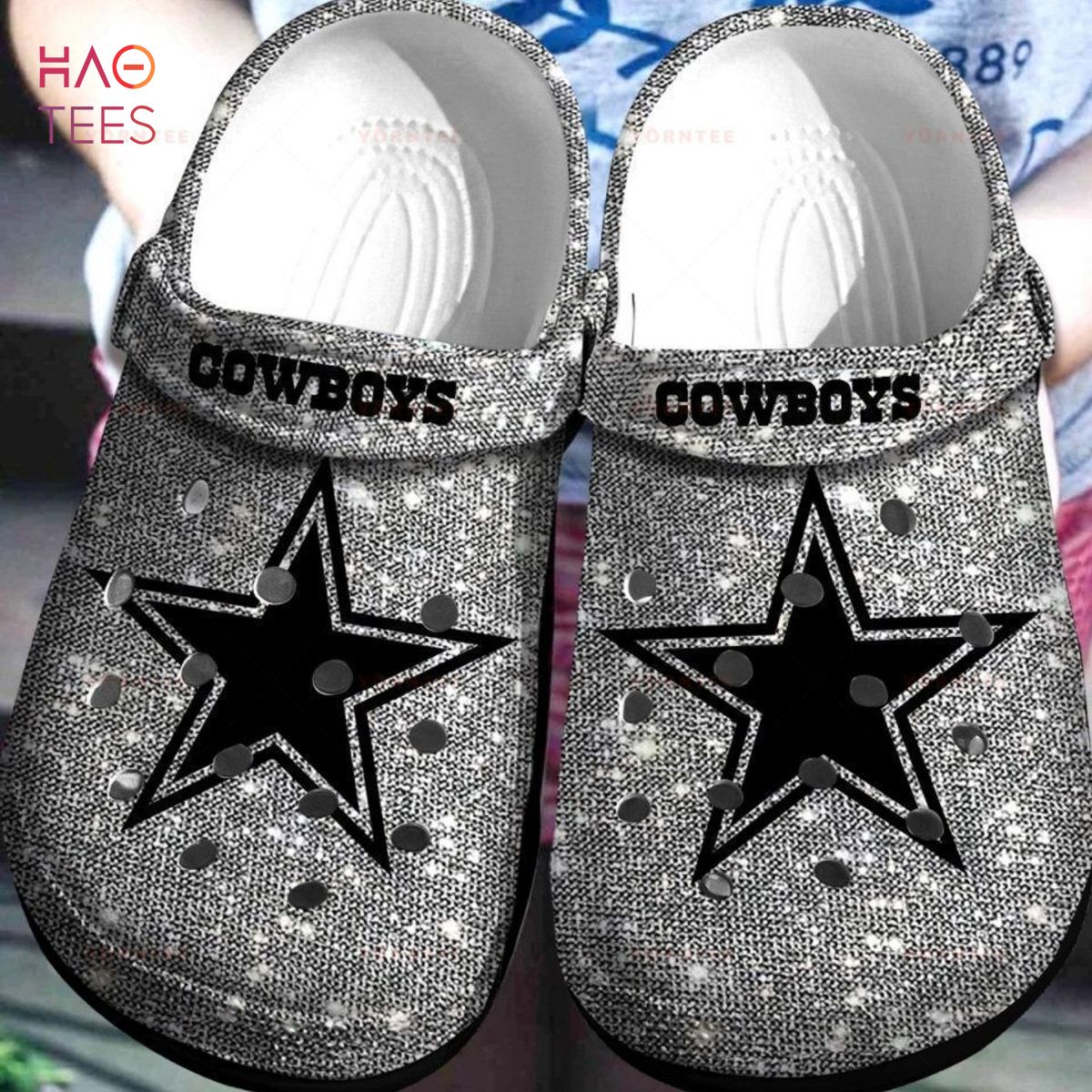 Dallas Cowboys NFL Sport Crocs Crocband Clogs Shoes Comfortable For Men Women and Kids