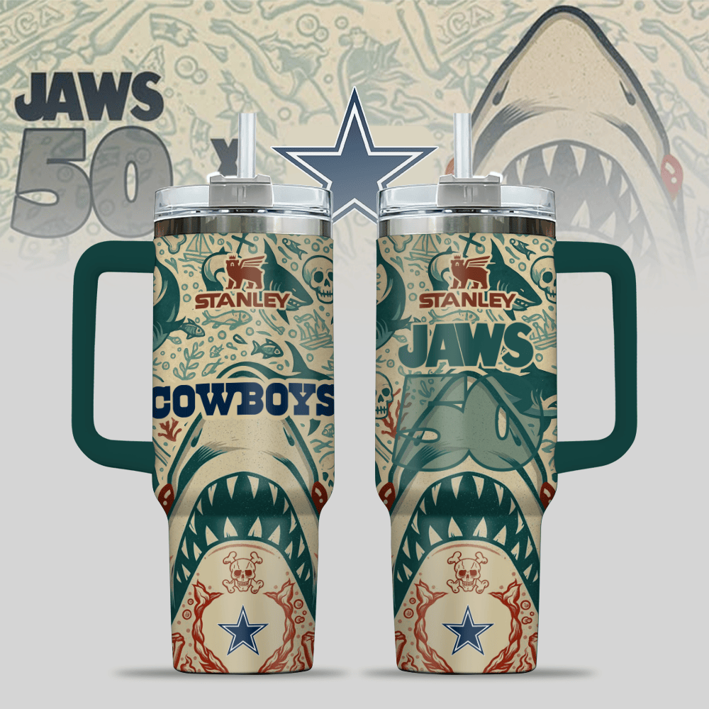 Dallas Cowboys NFL x JAWS Custom Stanley Cup 40 oz 30 oz Tumbler With HandleTVC2301123