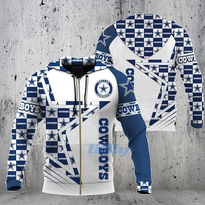 Dallas Cowboys Stars For Fan 3D All Over Print Hoodie, Zip Hoodie
