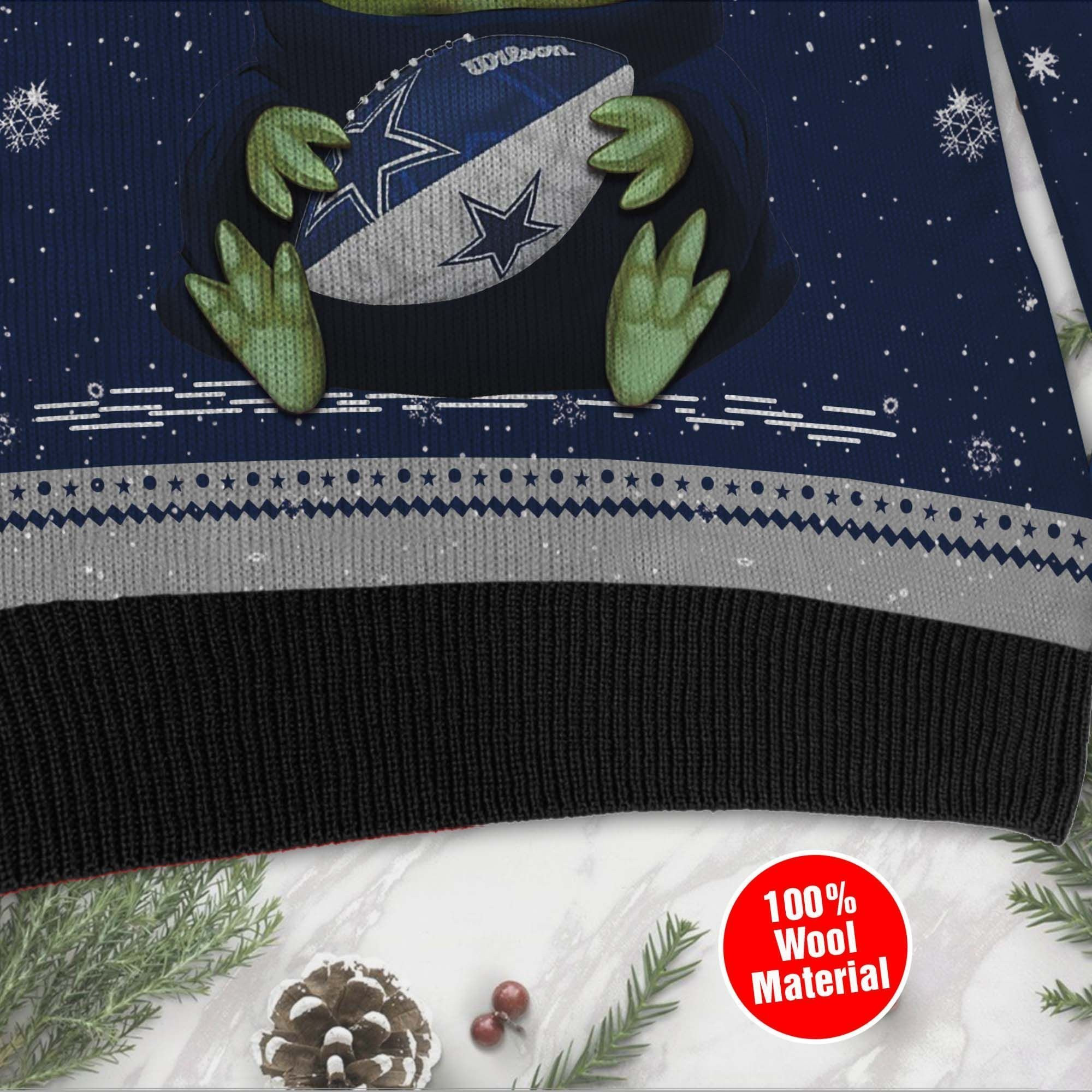 Dallas Cowboys Sweater Ugly Christmas Sweater Adult 3D Funny Matching for family - Image 3