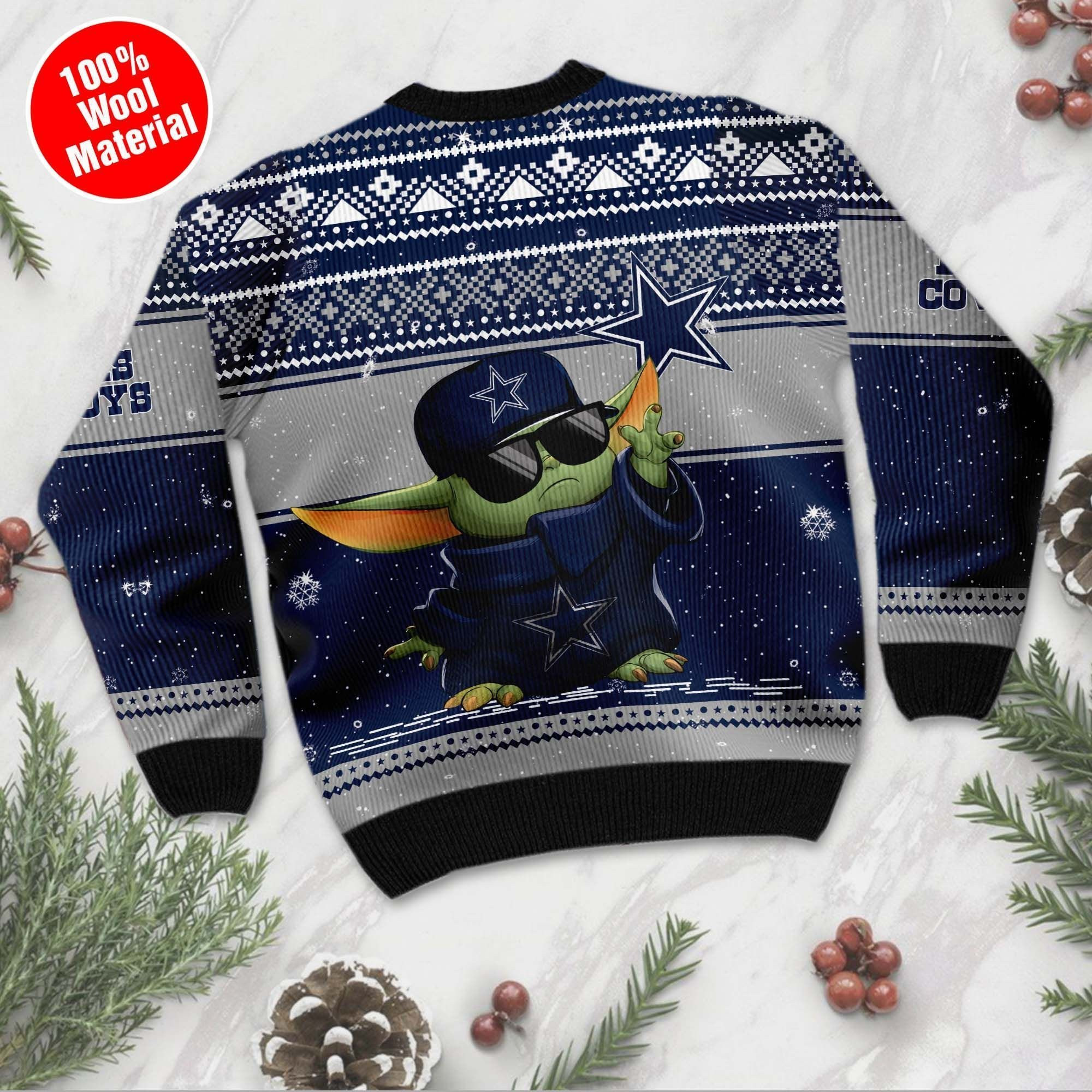 Dallas Cowboys Sweater Ugly Christmas Sweater Adult 3D Funny Matching for family - Image 2