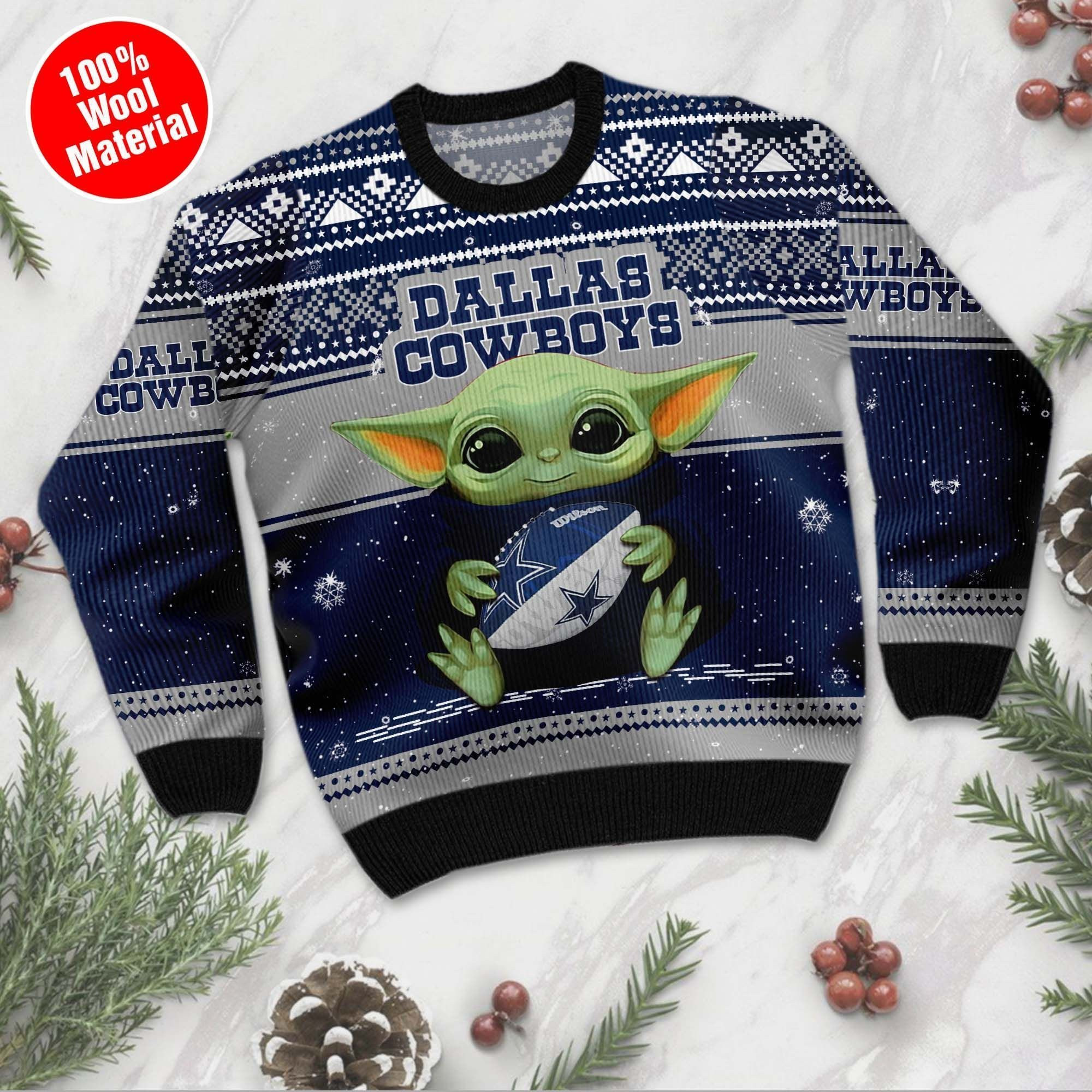 Dallas Cowboys Sweater Ugly Christmas Sweater Adult 3D Funny Matching for family - Image 5