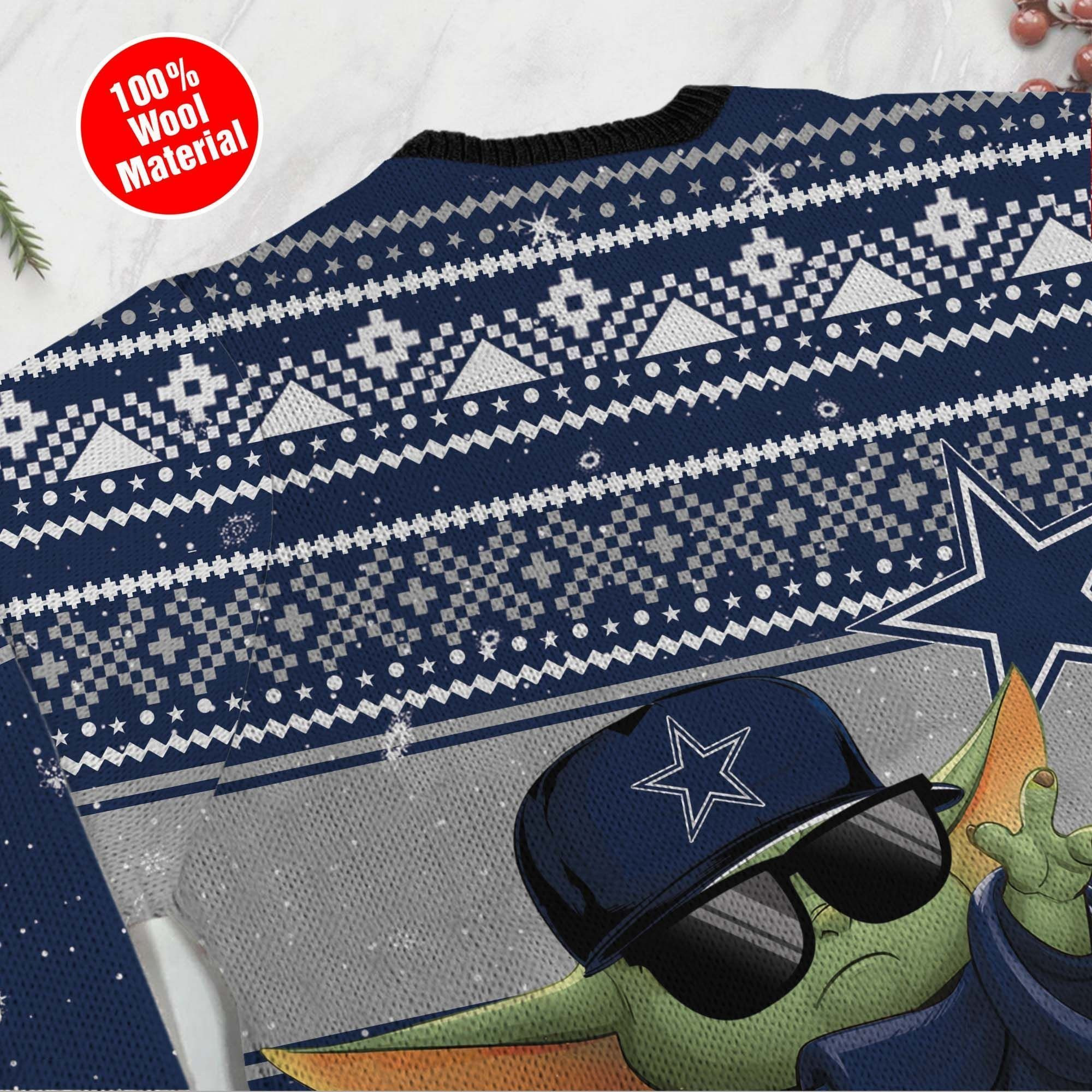 Dallas Cowboys Sweater Ugly Christmas Sweater Adult 3D Funny Matching for family - Image 4