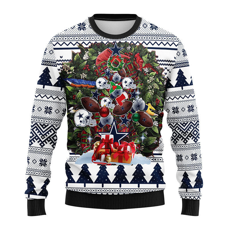 Dallas Cowboys Ugly Christmas Sweater Adult 3D Funny Matching for family