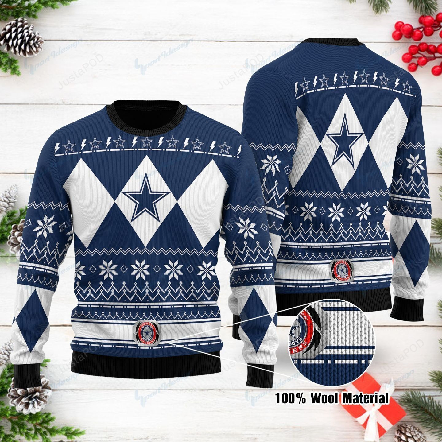 Dallas Cowboys Ugly Christmas Sweater Adult 3D Funny Matching for family