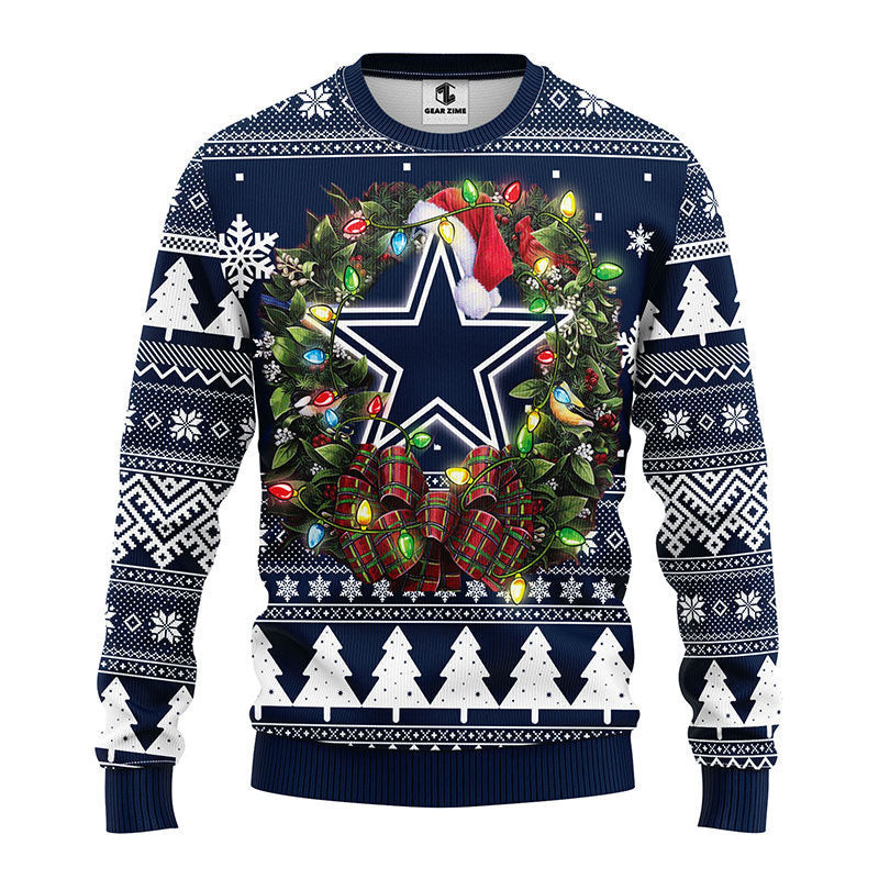 Dallas Cowboys Ugly Christmas Sweater Adult 3D Funny Matching for family