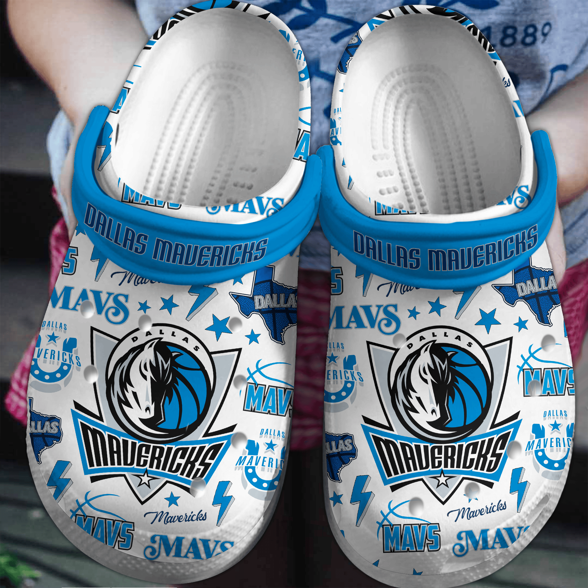 Dallas Mavericks NBA Sport Crocs Crocband Clogs Shoes Comfortable For Men Women and Kids