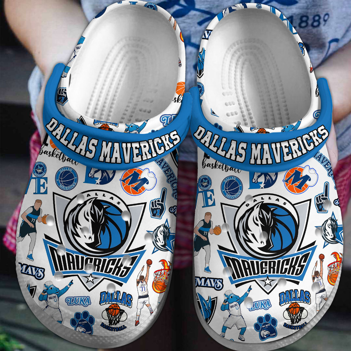 Dallas Mavericks NBA Sport Crocs Crocband Clogs Shoes Comfortable For Men Women and Kids