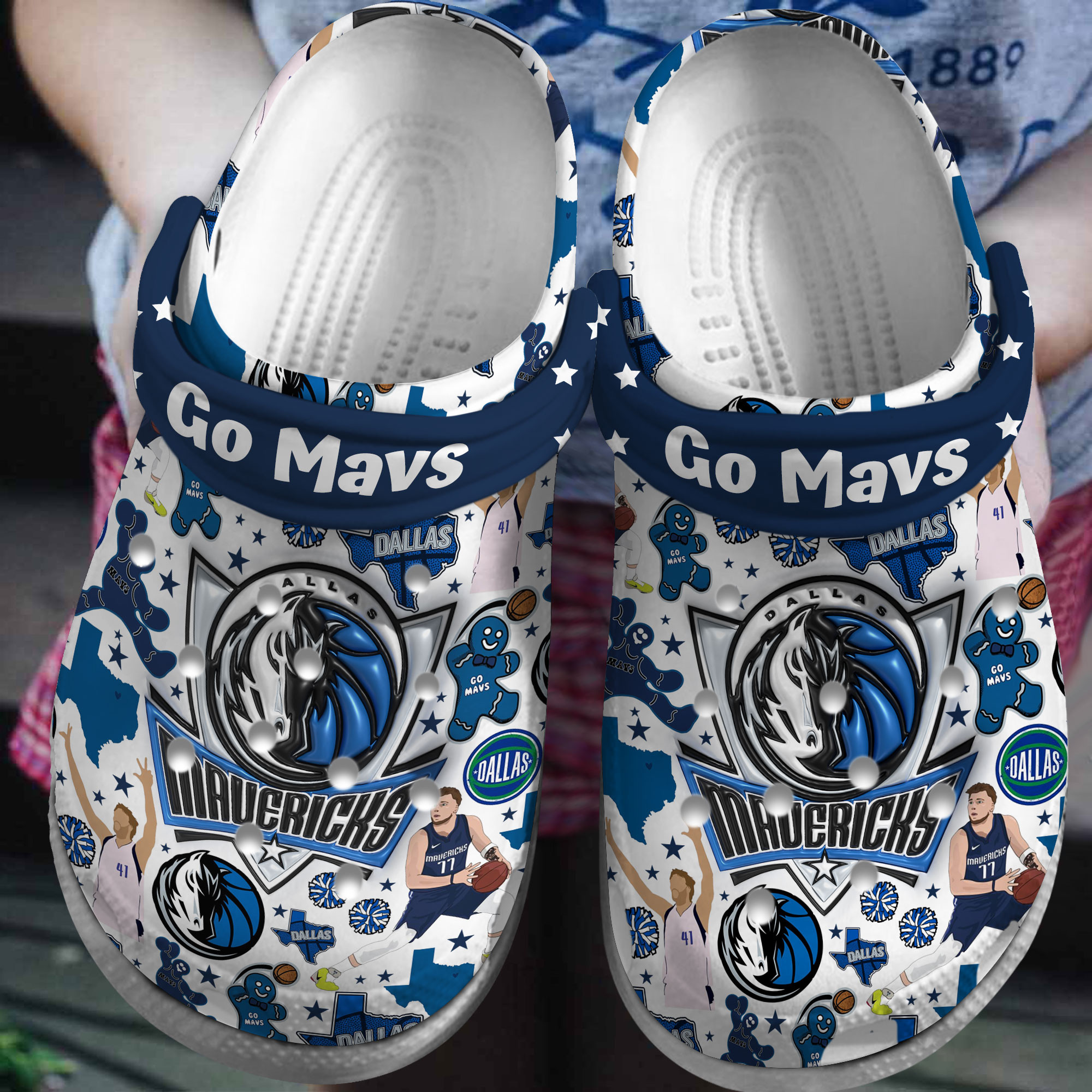 Dallas Mavericks NBA Sport Crocs Crocband Clogs Shoes Comfortable For Men Women and Kids