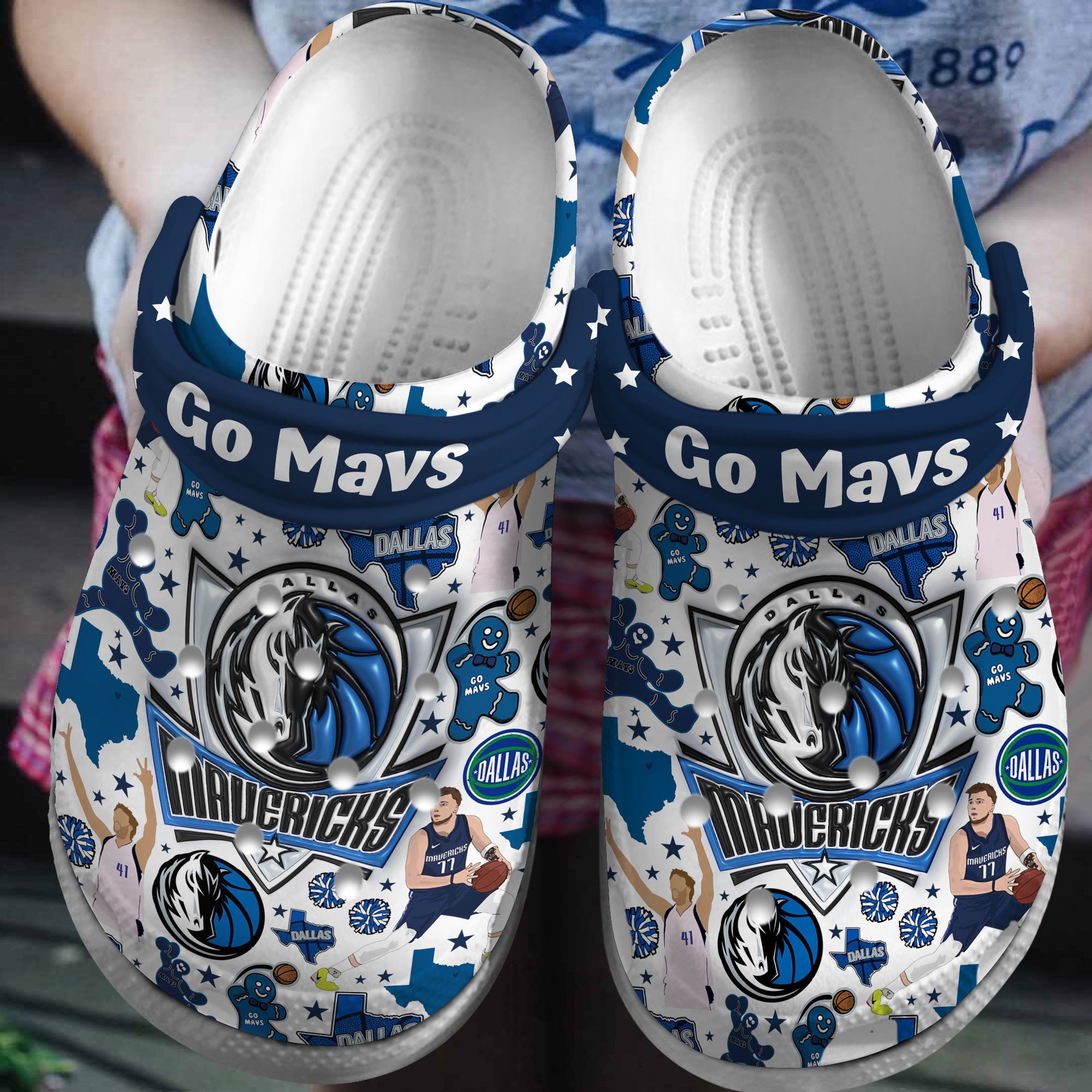 Dallas Mavericks NBA Sport Crocs Crocband Clogs Shoes Comfortable For Men Women and Kids