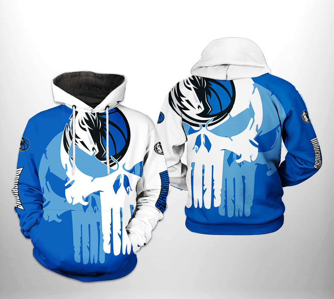 Dallas Mavericks NBA Team Skull 3D All Over Print Hoodie, Zip Hoodie
