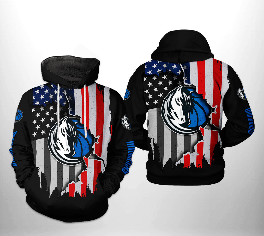 Dallas Mavericks NBA US Flag Team 3D All Over Print Hoodie, Zip Hoodie