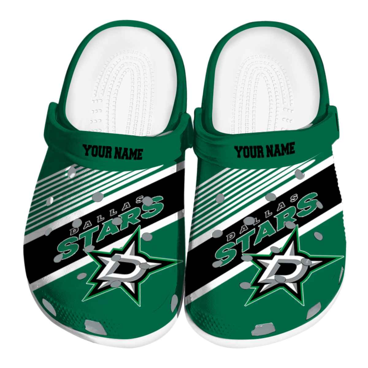 Dallas Stars NHL Sport Crocs Crocband Clogs Shoes Comfortable For Men Women and Kids