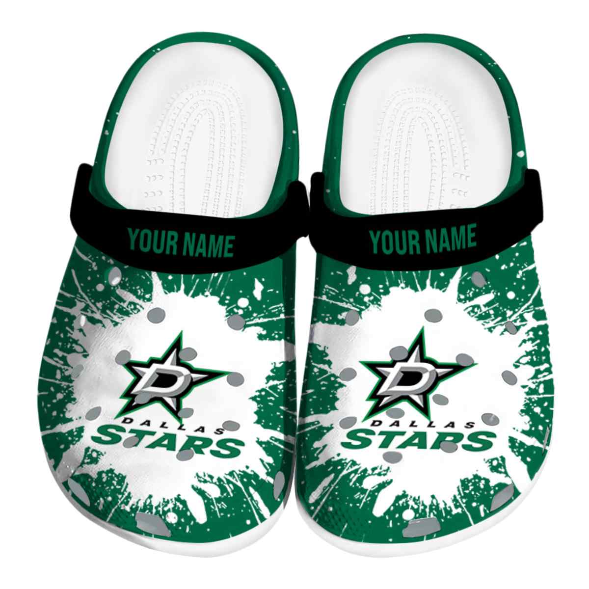 Dallas Stars NHL Sport Crocs Crocband Clogs Shoes Comfortable For Men Women and Kids