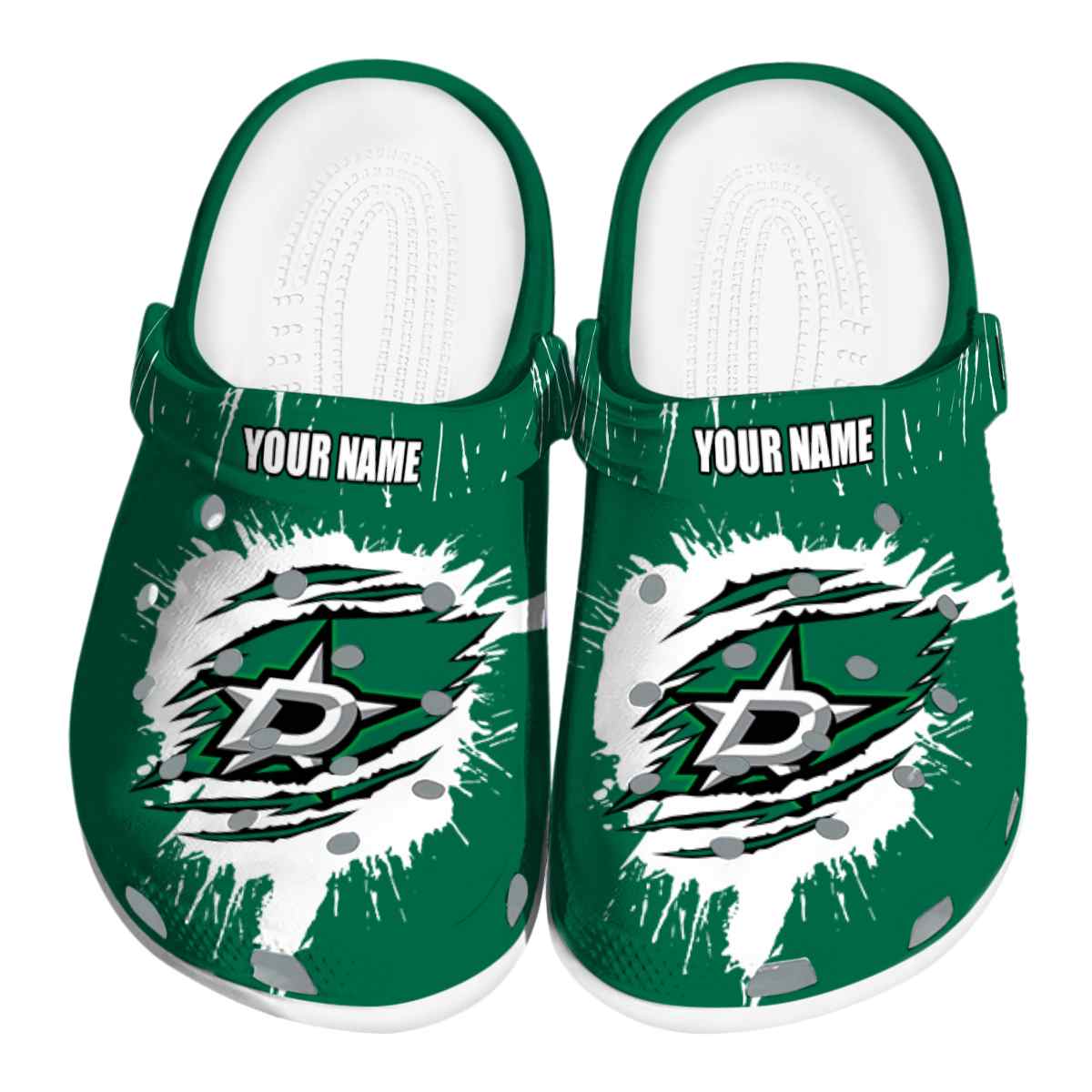 Dallas Stars NHL Sport Crocs Crocband Clogs Shoes Comfortable For Men Women and Kids