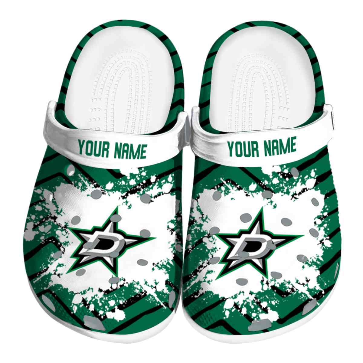 Dallas Stars NHL Sport Crocs Crocband Clogs Shoes Comfortable For Men Women and Kids