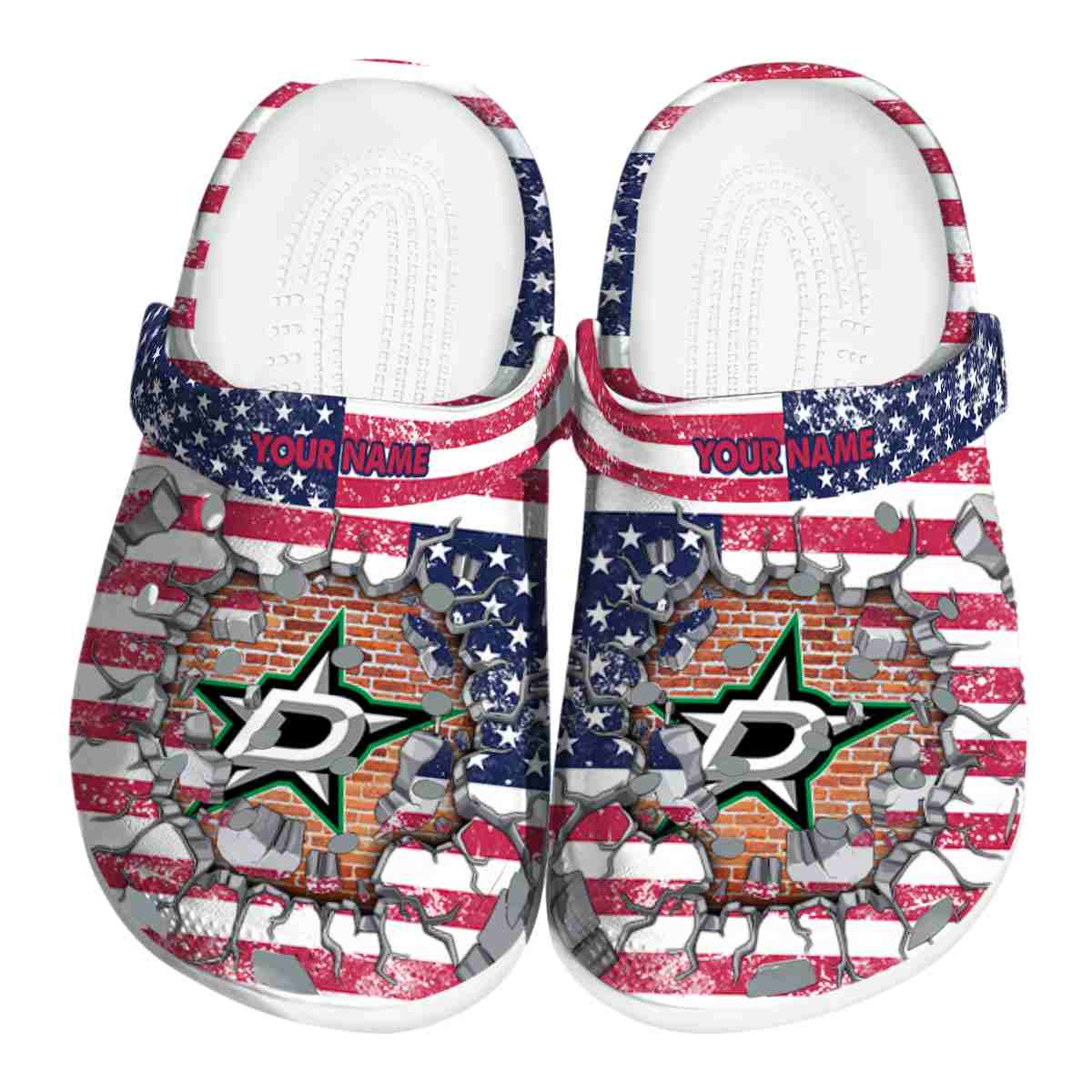 Dallas Stars NHL Sport Crocs Crocband Clogs Shoes Comfortable For Men Women and Kids