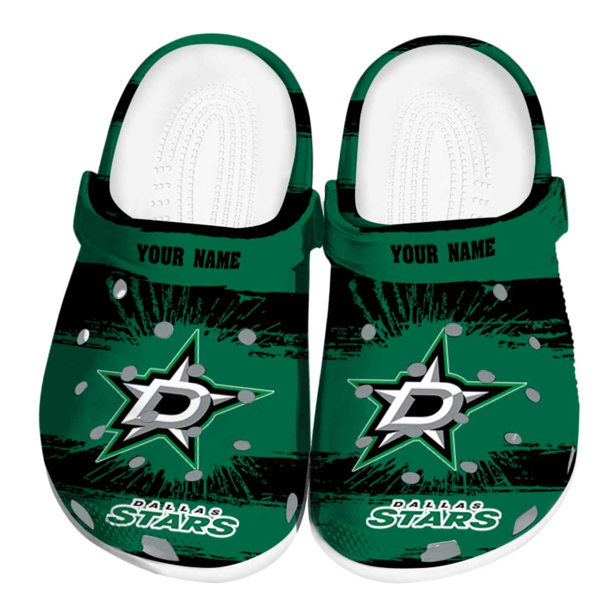Dallas Stars NHL Sport Crocs Crocband Clogs Shoes Comfortable For Men Women and Kids