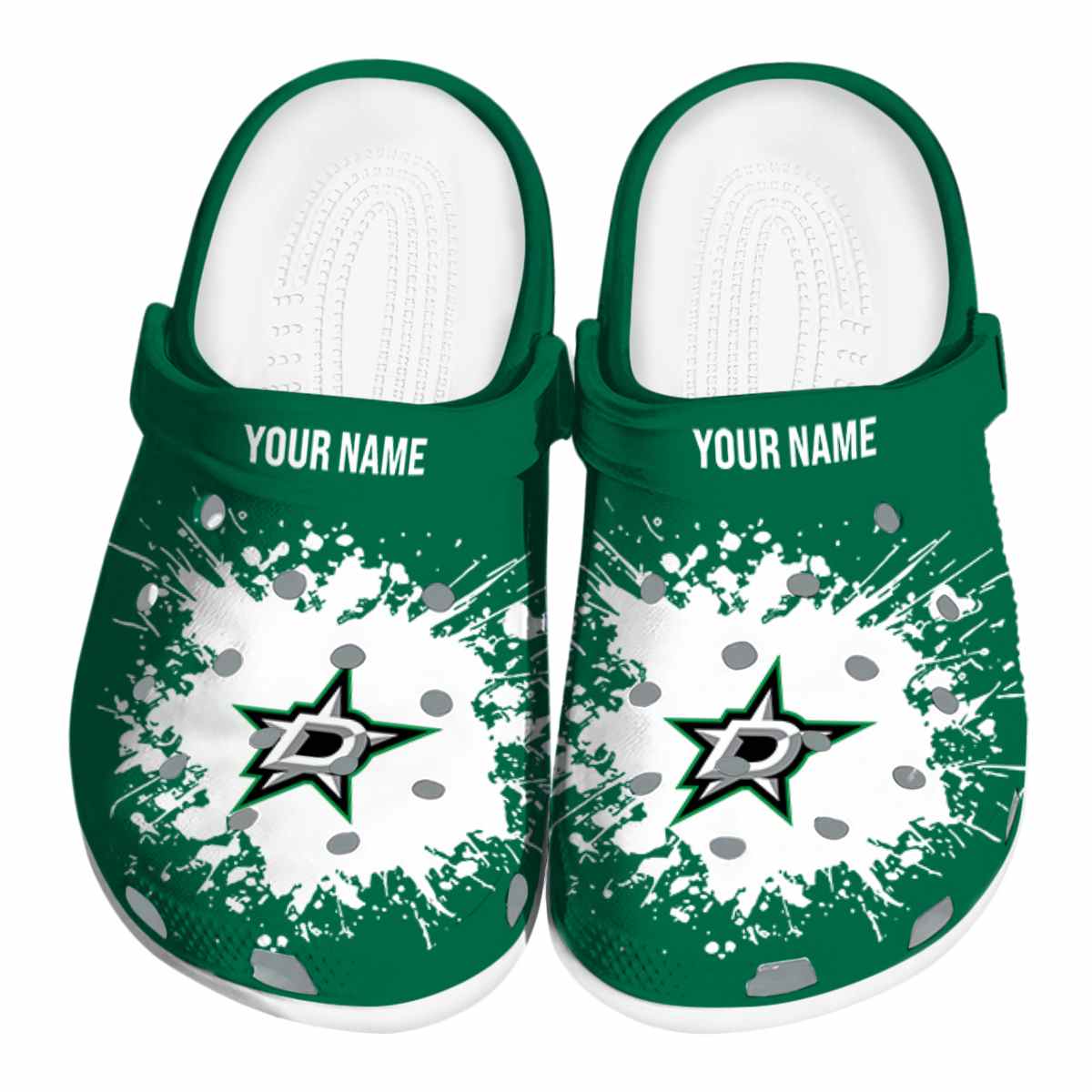 Dallas Stars NHL Sport Crocs Crocband Clogs Shoes Comfortable For Men Women and Kids