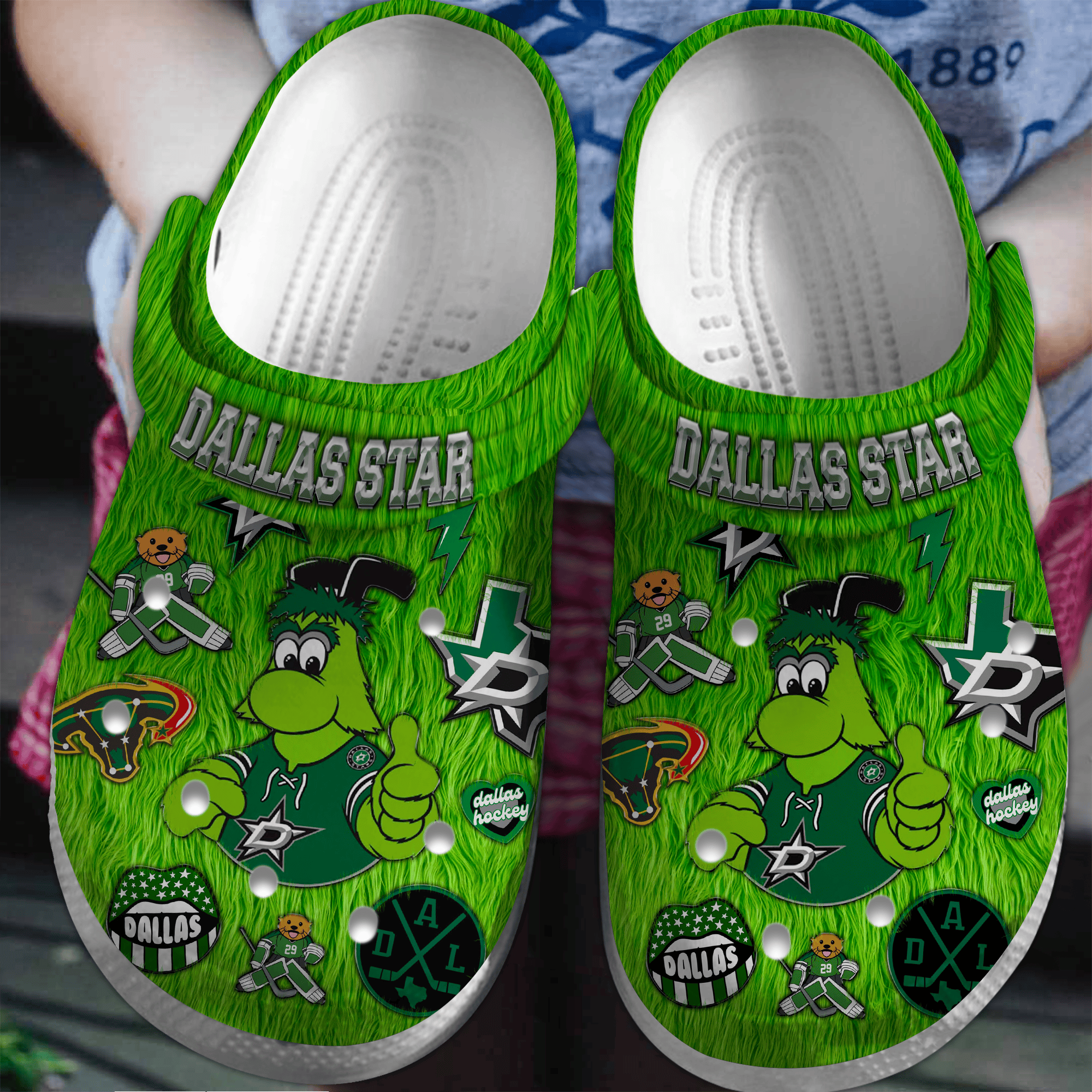 Dallas Stars NHL Sport Crocs Crocband Clogs Shoes Comfortable For Men Women and Kids