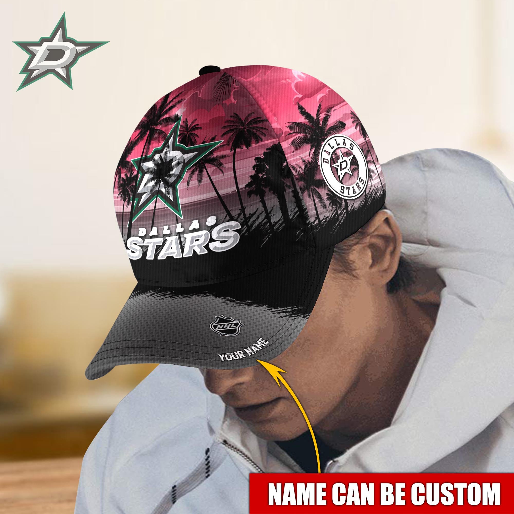 Dallas Stars Personalized Classic Caps, Baseball Caps Trucker Hats Custom Hats Gifts For Men & Women