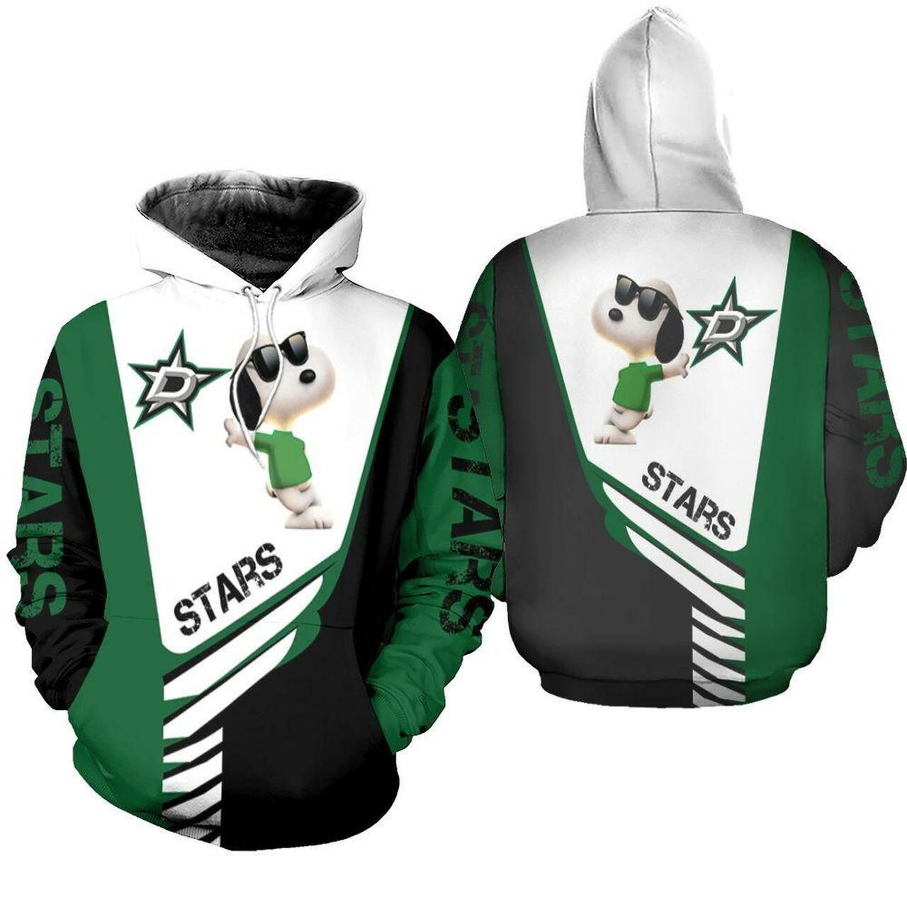 Dallas Stars Snoopy For Lover 3D All Over Print Hoodie, Zip Hoodie