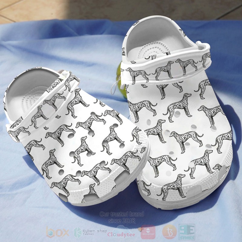 Dalmatian Dog Crocs Crocband Clogs Shoes Comfortable For Men Women and Kids