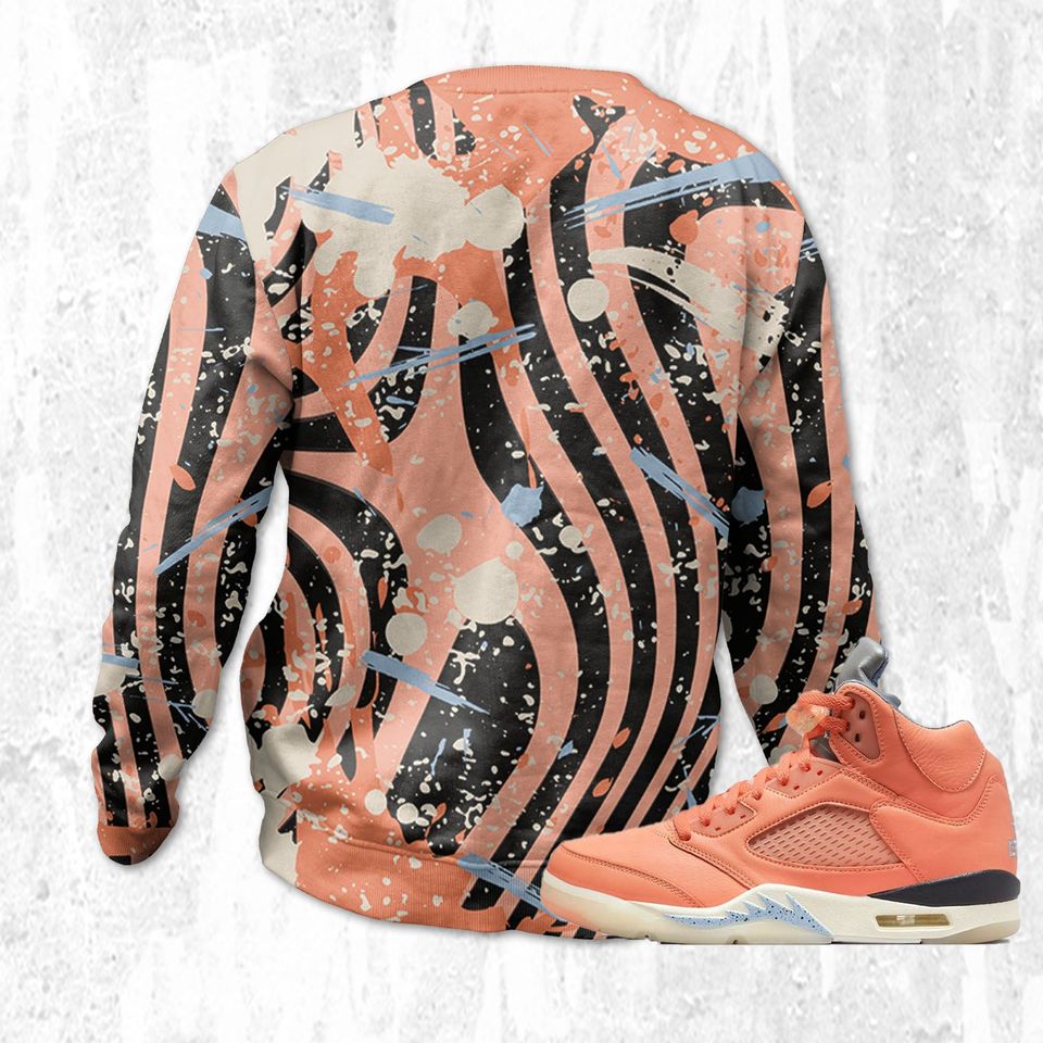 Damn Gina 3D Humor 90s Unisex Sweatshirt 3D match Jordan 5 DJ Khaled Crimson Bliss - Image 3