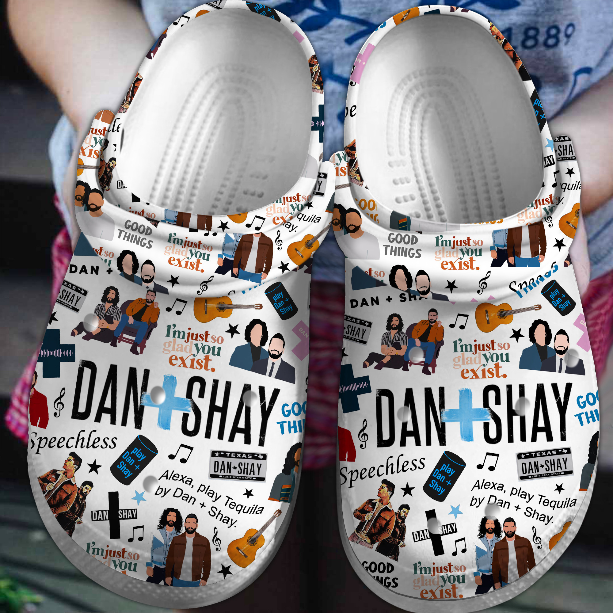 Dan + Shay Music Crocs Crocband Clogs Shoes Comfortable For Men Women and Kids