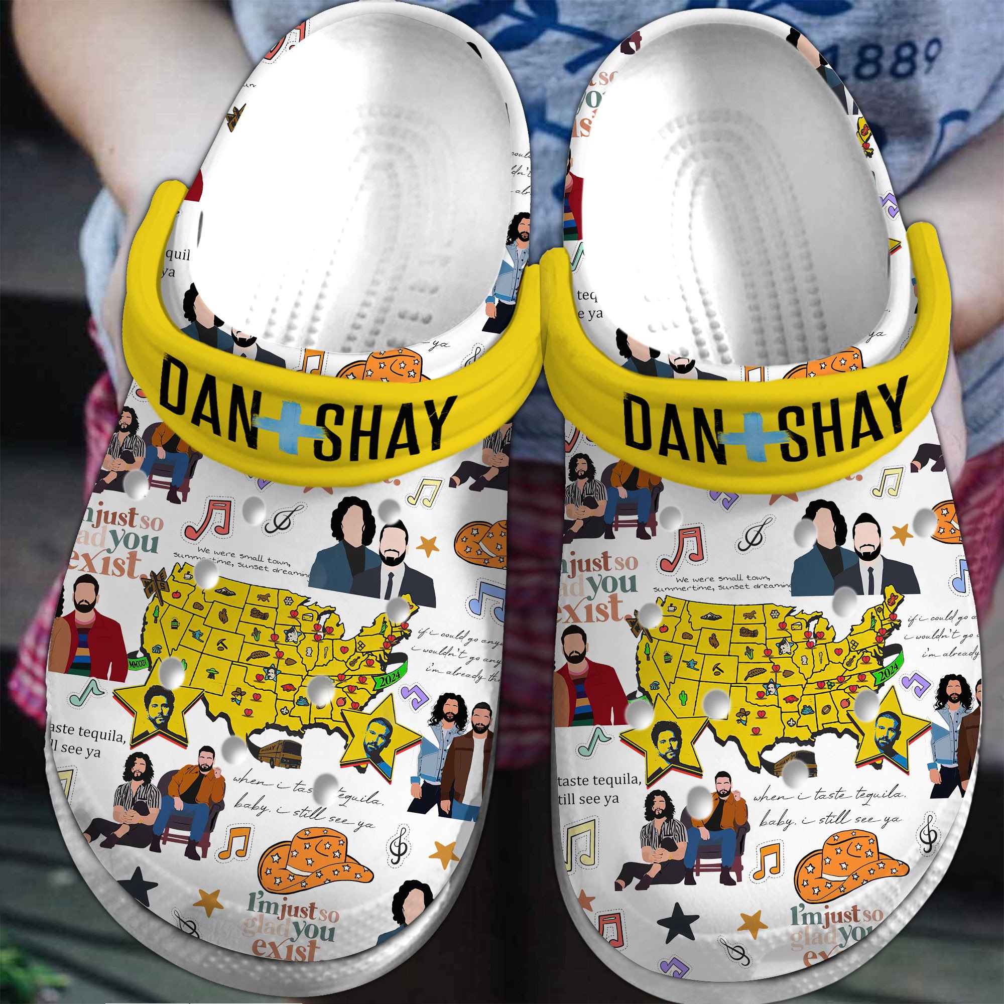 Dan + Shay Music Crocs Crocband Clogs Shoes Comfortable For Men Women and Kids