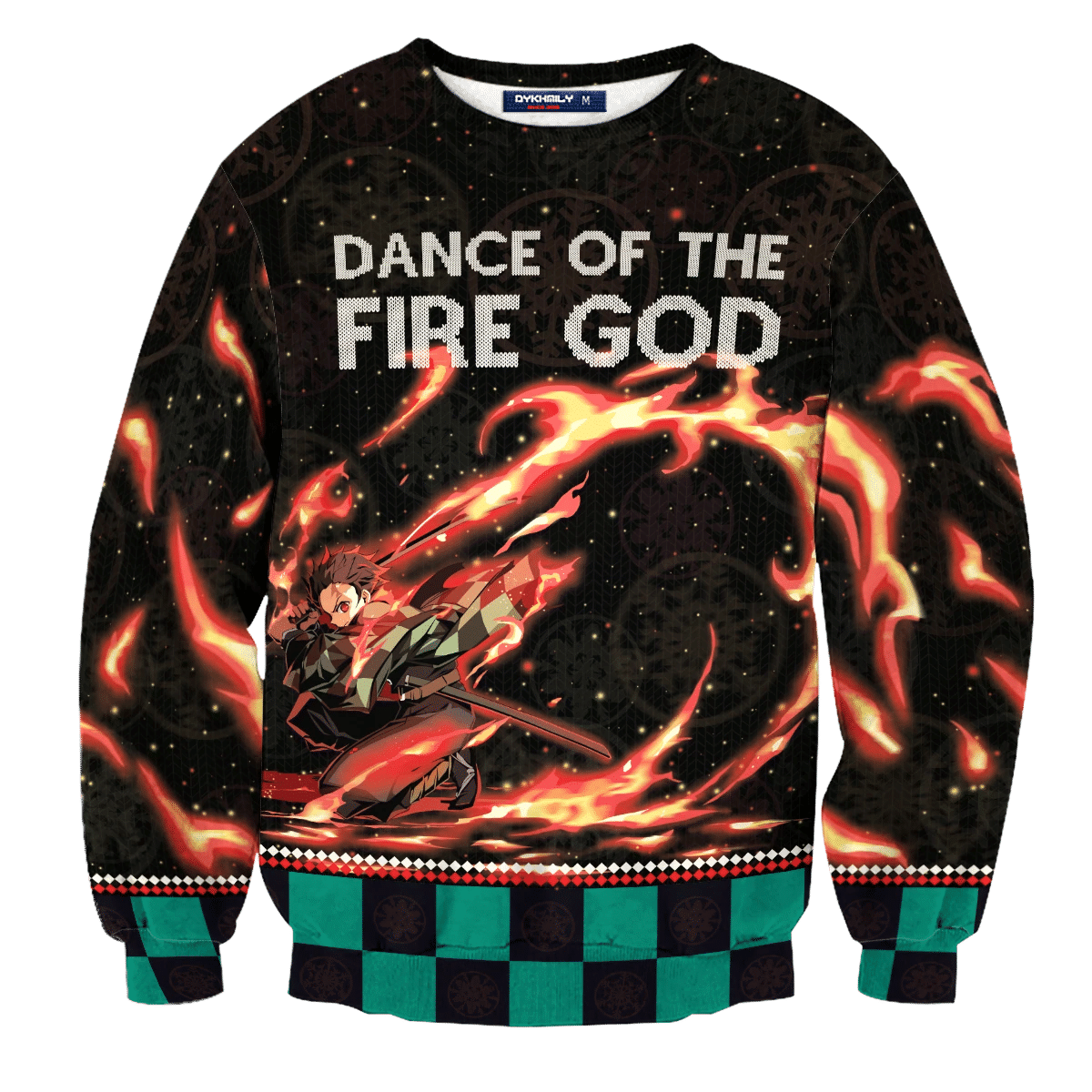 Dance Of The Fire God Ugly Christmas Sweater Adult 3D Funny Matching for family - Image 3