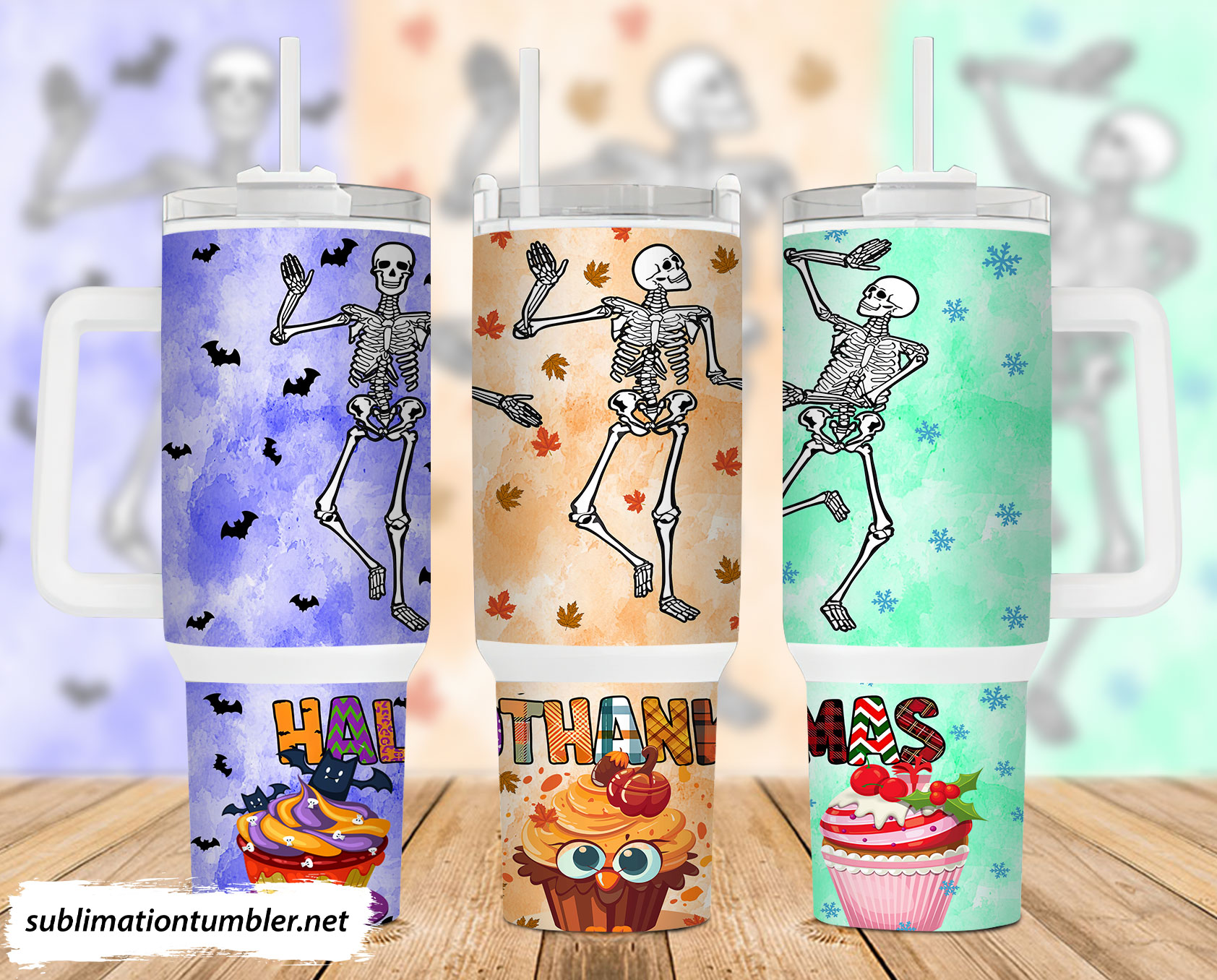 Dancing Skeleton Custom Stanley Cup 40 oz 30 oz Tumbler With HandleTVC2301901