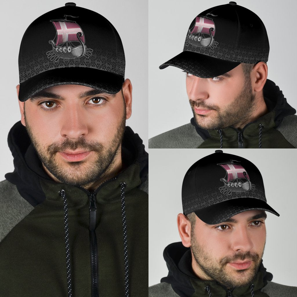 Danish Drakkar  Classic Cap 3D Baseball Caps Trucker Hats Custom Hats Gifts For Men & Women