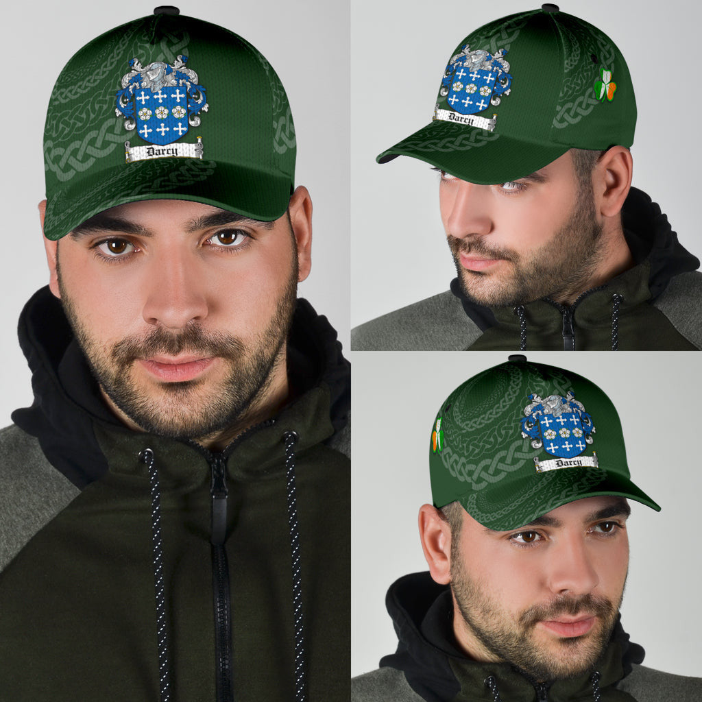 Darcy Coat Of Arms - Irish Family Crest St Patrick's Day Hat Classic Cap Trucker Hats Custom Hats Gifts For Men & Women