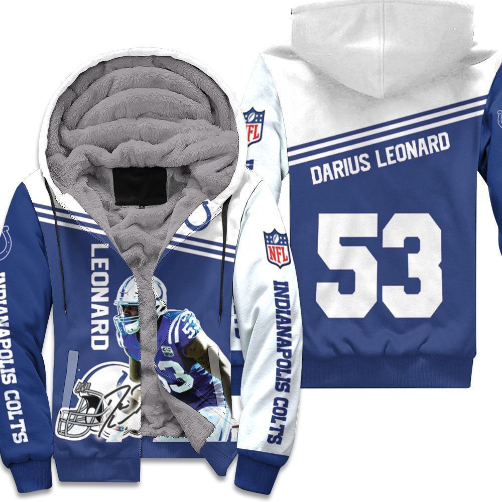 Darius Leonard Colts 3D All Over Print Hoodie, Zip Hoodie