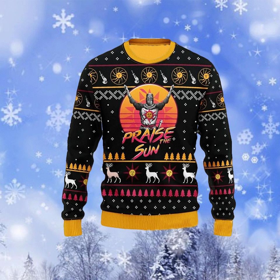 Dark Souls Praise The Sun Ugly Christmas Sweater, Christmas sweater, Dark Souls
