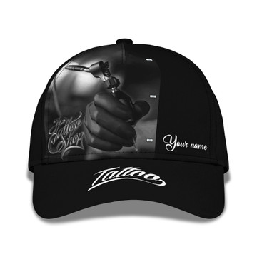 Dark Tatoo Machine Tattoo Artist Shop Personalized Name Ball Cap Trucker Hats Custom Hats Gifts For Men & Women