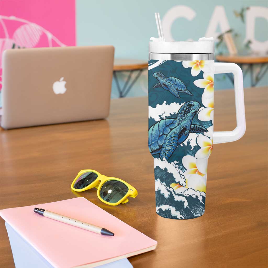 Dark Teal Polynesia Polynesian Frangipani With Sea Turtles Custom Stanley Cup 40 oz 30 oz Tumbler With HandleTVC2301385 - Image 5