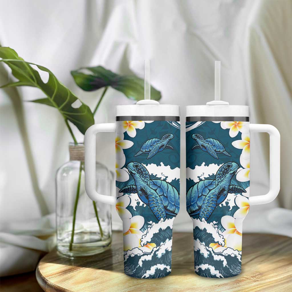 Dark Teal Polynesia Polynesian Frangipani With Sea Turtles Custom Stanley Cup 40 oz 30 oz Tumbler With HandleTVC2301385 - Image 9