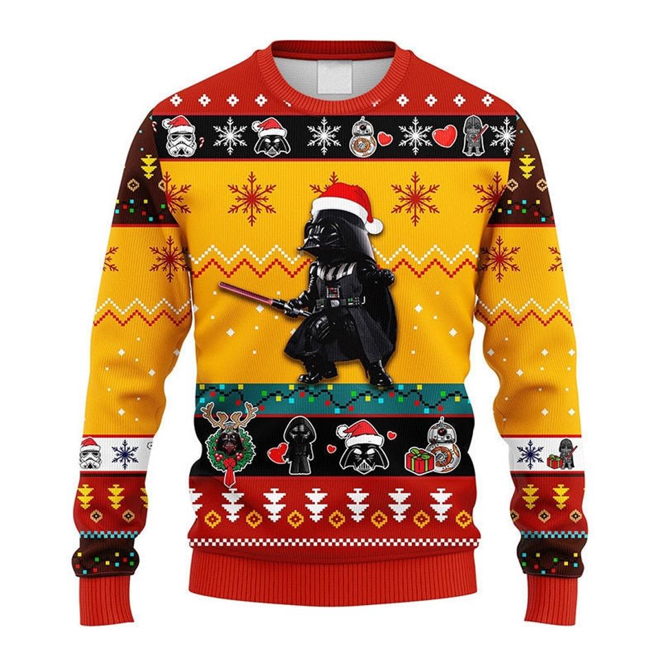 Dark Vader Christmas Light Ugly Sweater - Image 2