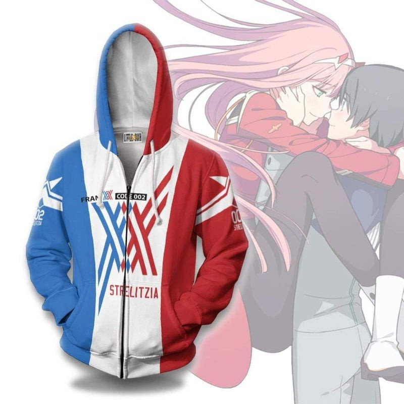 Darling In The Franxx Strelitzia 3D All Over Print Hoodie, Zip Hoodie