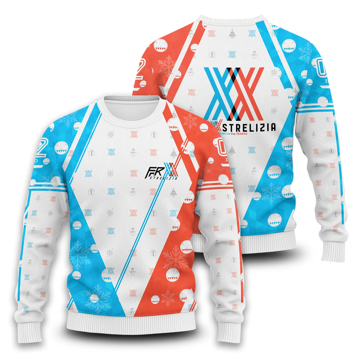 Darling In The Franxx Strelizia Ugly Christmas Sweater Adult 3D Funny Matching for family
