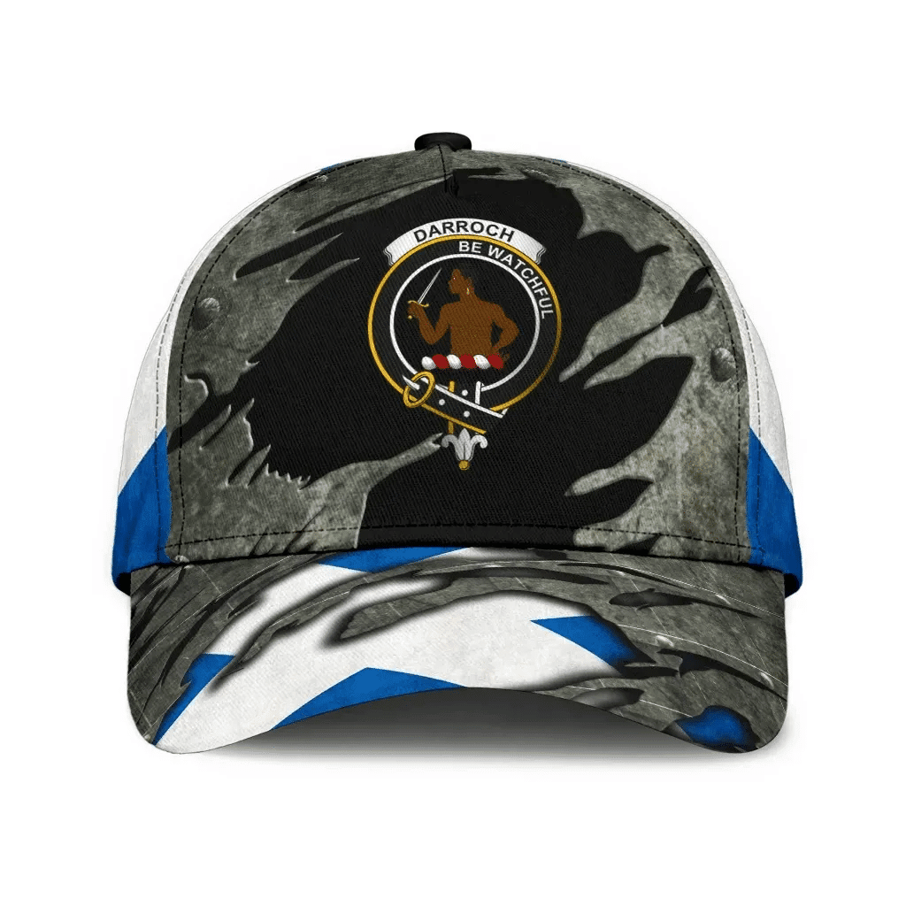 Darroch Clan Tartan Crest Hat Classic Cap 3D Trucker Hats Custom Hats Gifts For Men & Women