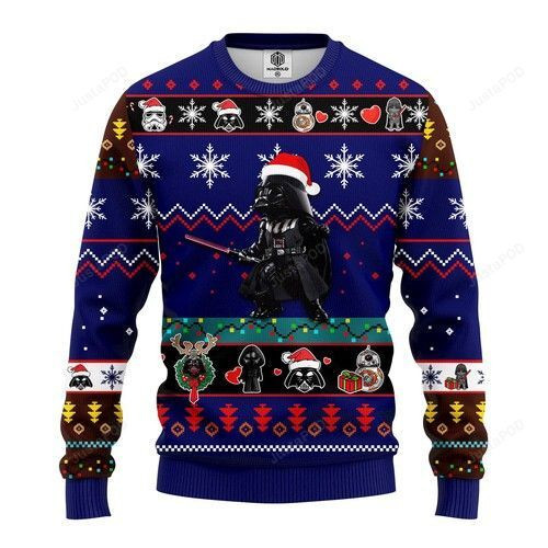 Darth Vader Ugly Christmas Sweater Adult 3D Funny Matching for family