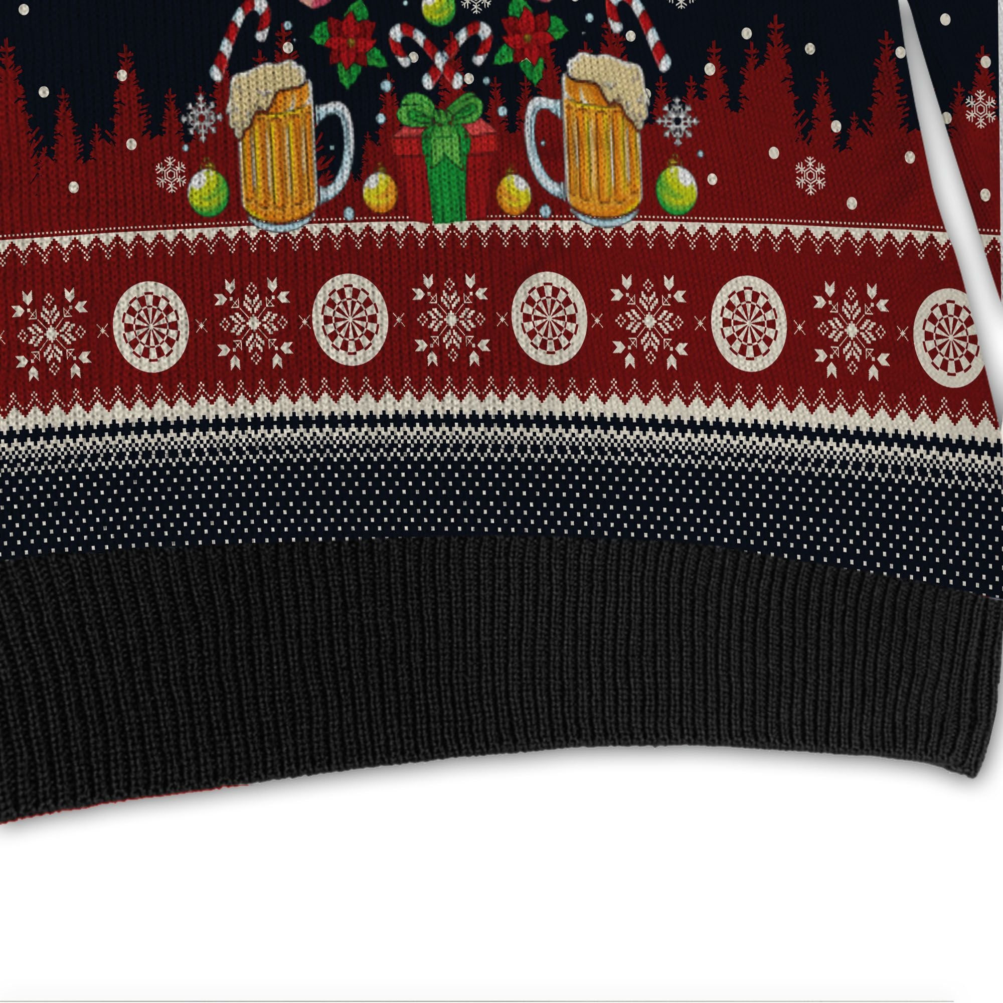 Darts And Beer Noel Pattern Personalized Gifts For Dart Players Sport Lovers Ugly Christmas Sweater Adult 3D Funny Matching for family - Image 4