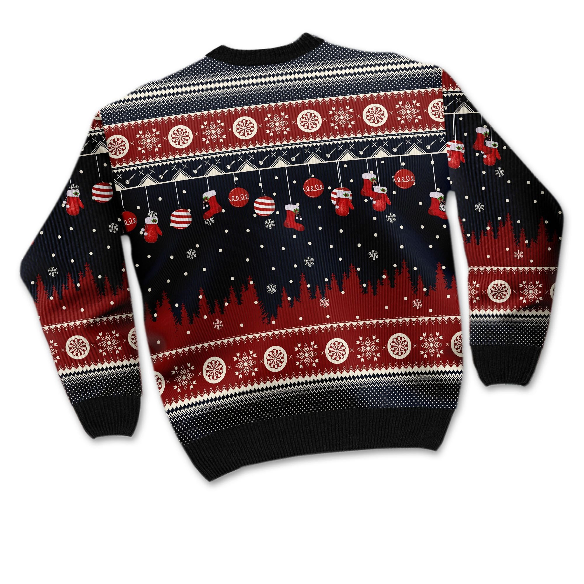Darts And Beer Noel Pattern Personalized Gifts For Dart Players Sport Lovers Ugly Christmas Sweater Adult 3D Funny Matching for family - Image 3