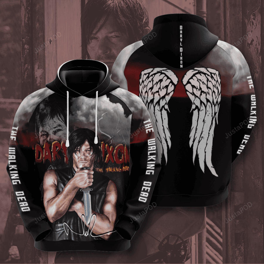 Daryl Dixon And The Walking Dead Fans 3D All Over Print Hoodie, Zip Hoodie